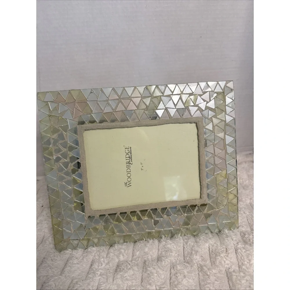 Woodbridge Collection 5x7 Mosaic Sea Glass Coastal Glass Frame Shell Beachy